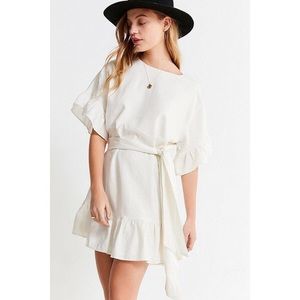 Urban outfitters suddenly spring linen white dress